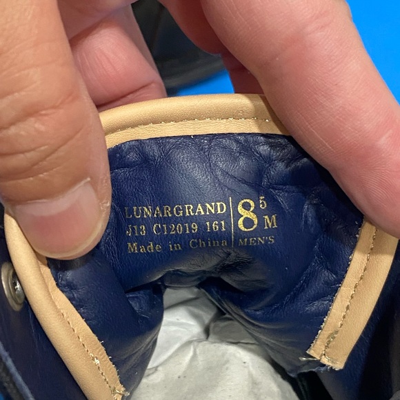 COLE HAAN LUNARGRAND LACE UP COMBAT CAP TOE BOOT BOOTS BLACK 8.5 - Picture 7 of 11